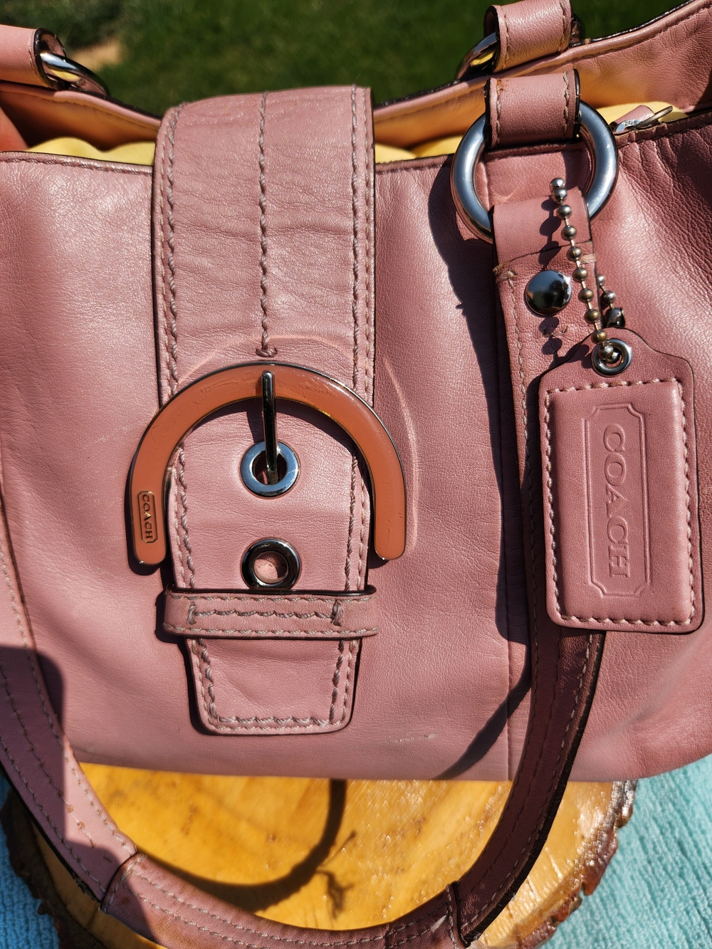 Coach Soho Leather East/West Tote In Pink - Picture 8 of 16